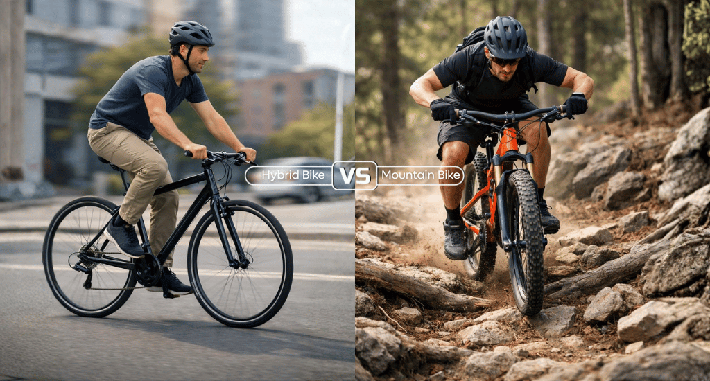 Hybrid Bike vs Mountain Bike FI