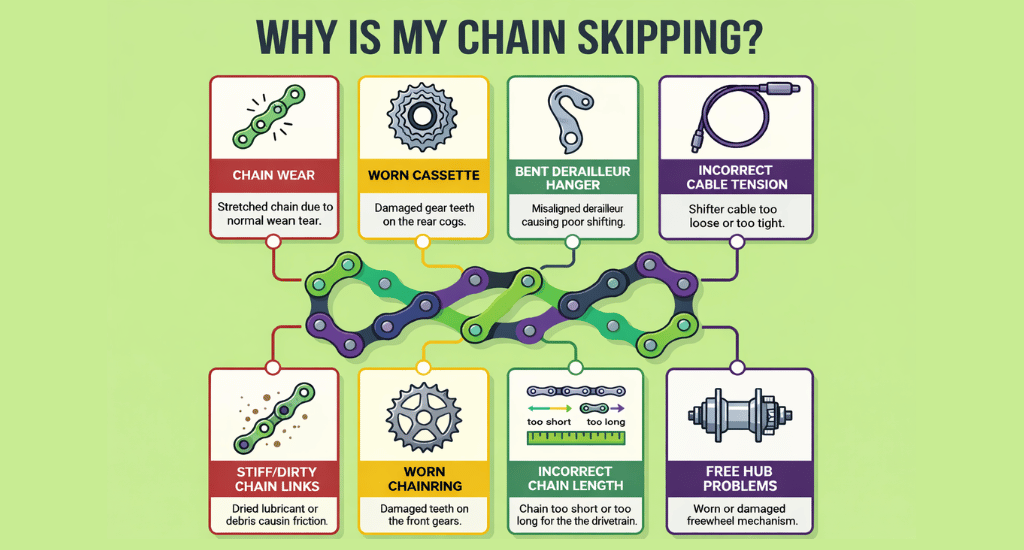 8 Common Causes of Bike Chain Slipping (& How to Fix Each)
