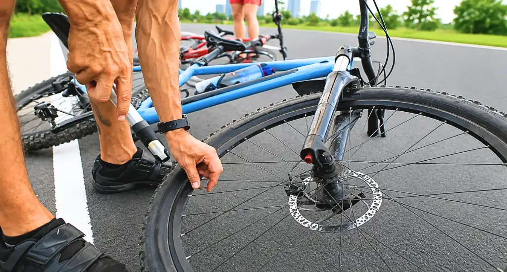 How to fix a popped bike tire safely