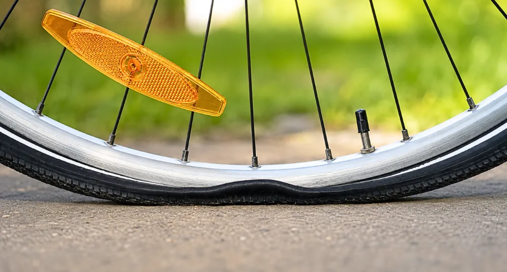 Common signs of a flat bike tire